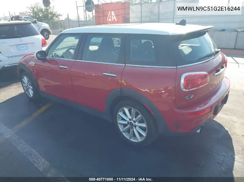 2016 Mini Clubman Cooper S VIN: WMWLN9C51G2E16244 Lot: 40771000