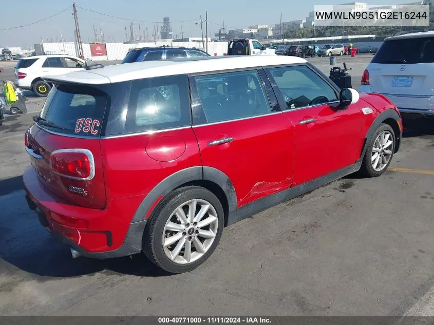 2016 Mini Clubman Cooper S VIN: WMWLN9C51G2E16244 Lot: 40771000