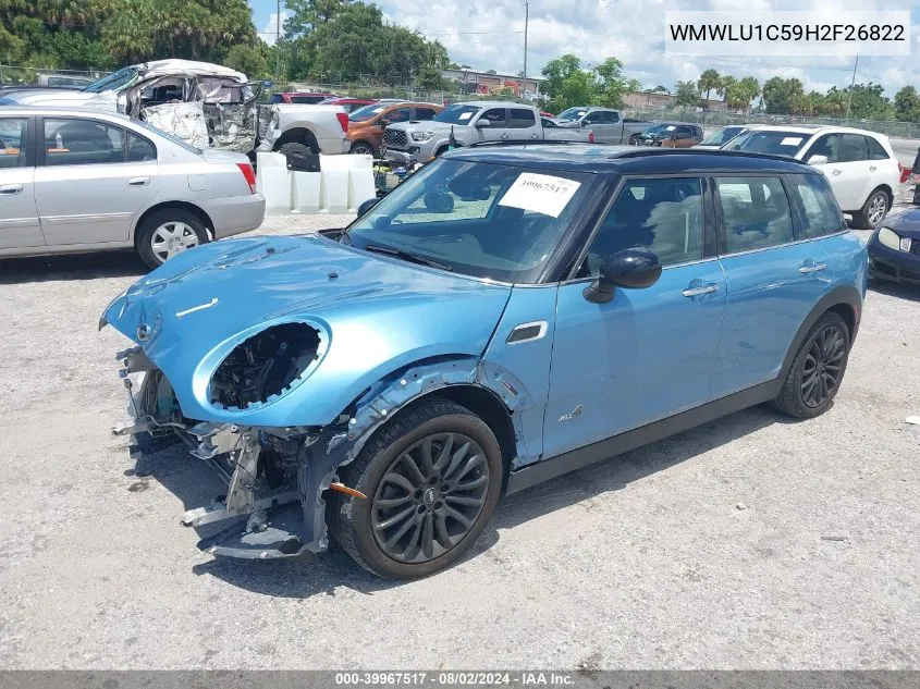 2017 Mini Clubman Cooper VIN: WMWLU1C59H2F26822 Lot: 39967517