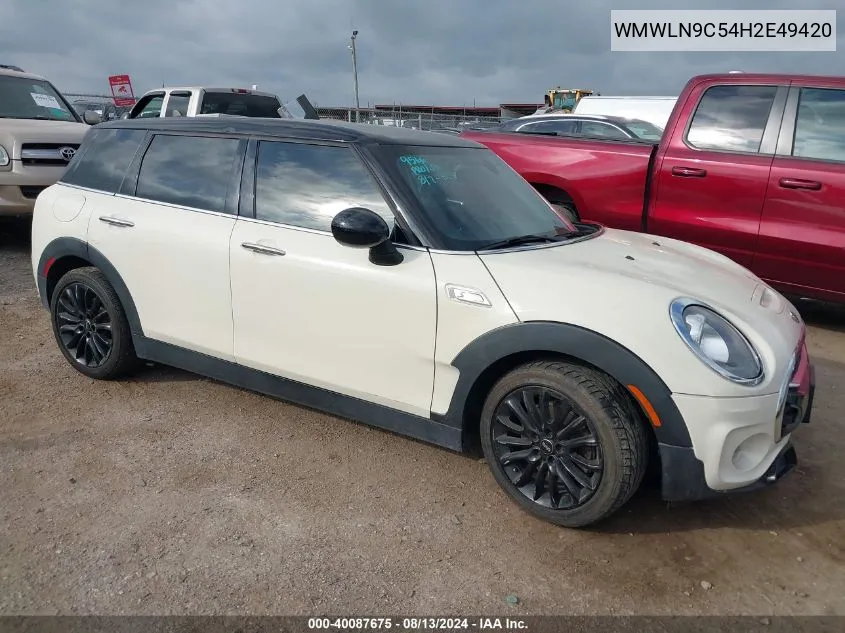 2017 Mini Clubman Cooper S VIN: WMWLN9C54H2E49420 Lot: 40087675