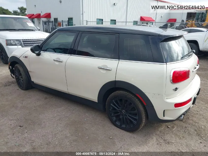 2017 Mini Clubman Cooper S VIN: WMWLN9C54H2E49420 Lot: 40087675