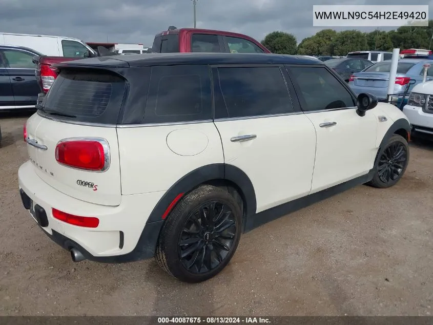 2017 Mini Clubman Cooper S VIN: WMWLN9C54H2E49420 Lot: 40087675