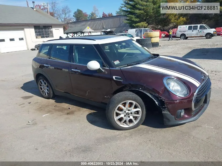 2017 Mini Clubman Cooper VIN: WMWLU1C34H2F28881 Lot: 40622003