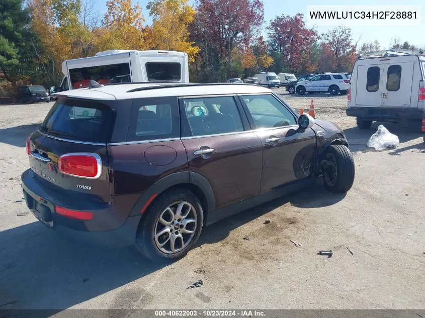 2017 Mini Clubman Cooper VIN: WMWLU1C34H2F28881 Lot: 40622003