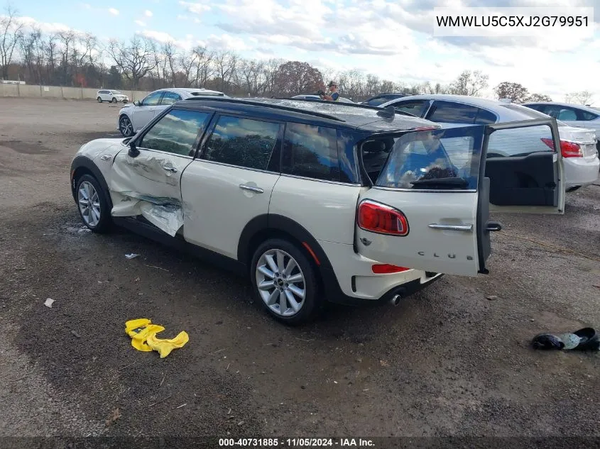 2018 Mini Clubman Cooper S VIN: WMWLU5C5XJ2G79951 Lot: 40731885