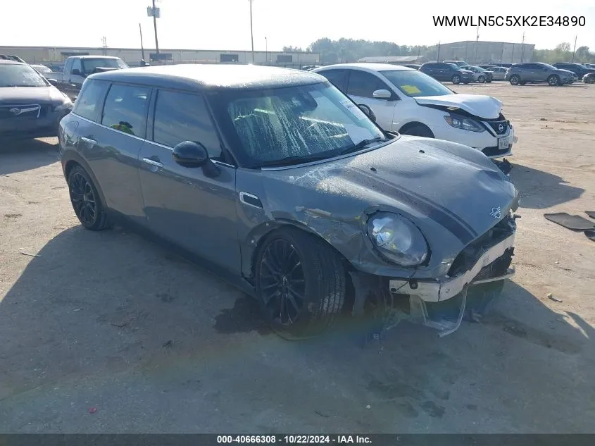 2019 Mini Clubman Cooper VIN: WMWLN5C5XK2E34890 Lot: 40666308