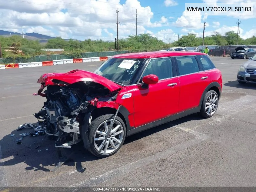 2020 Mini Clubman Cooper S VIN: WMWLV7C0XL2L58103 Lot: 40477376