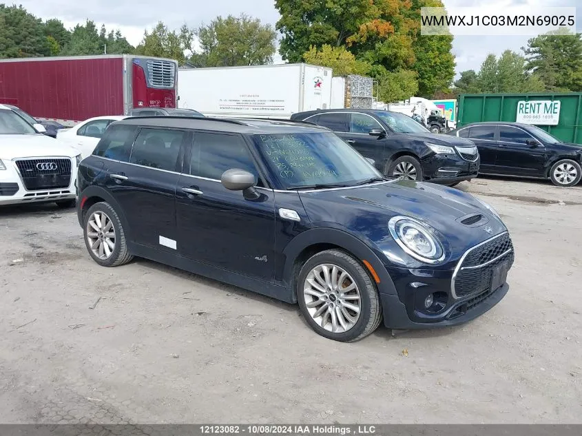 2021 Mini Clubman VIN: WMWXJ1C03M2N69025 Lot: 12123082