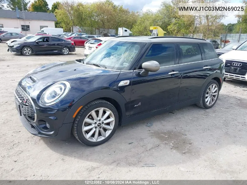 2021 Mini Clubman VIN: WMWXJ1C03M2N69025 Lot: 12123082