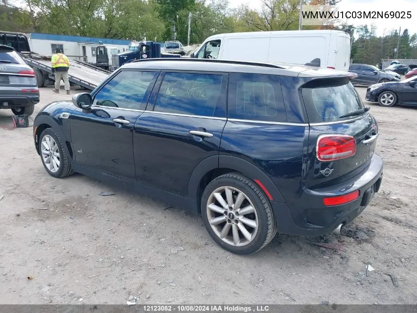 2021 Mini Clubman VIN: WMWXJ1C03M2N69025 Lot: 12123082