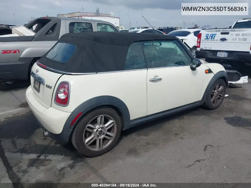 2013 Mini Convertible Cooper VIN: WMWZN3C55DT568361 Lot: 40394184