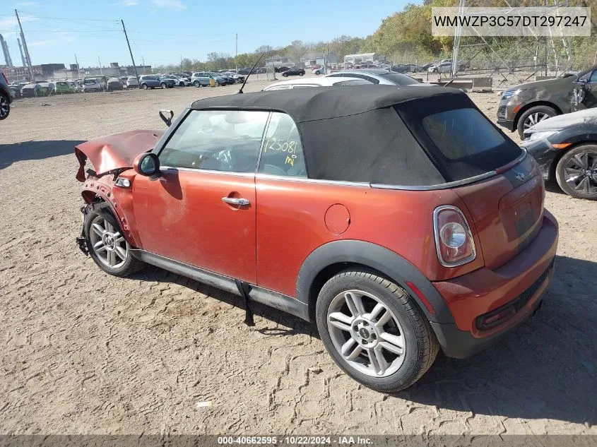 2013 Mini Convertible Cooper S VIN: WMWZP3C57DT297247 Lot: 40662595