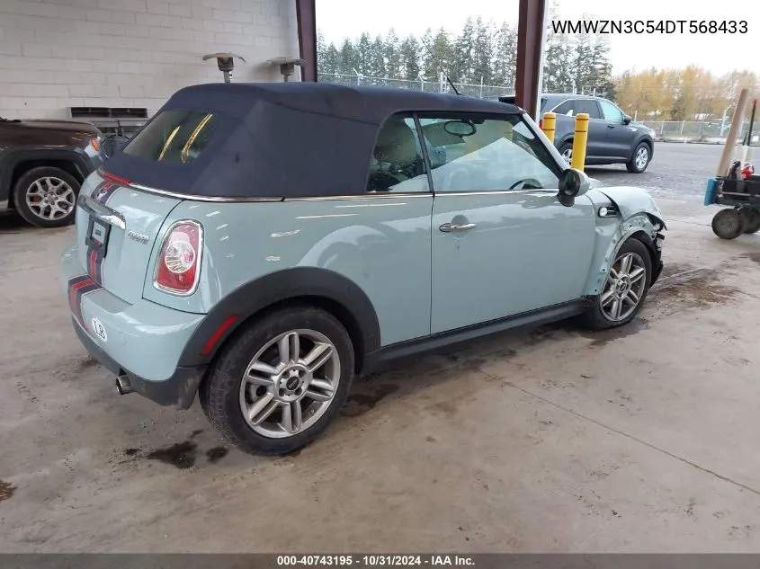 2013 Mini Convertible Cooper VIN: WMWZN3C54DT568433 Lot: 40743195