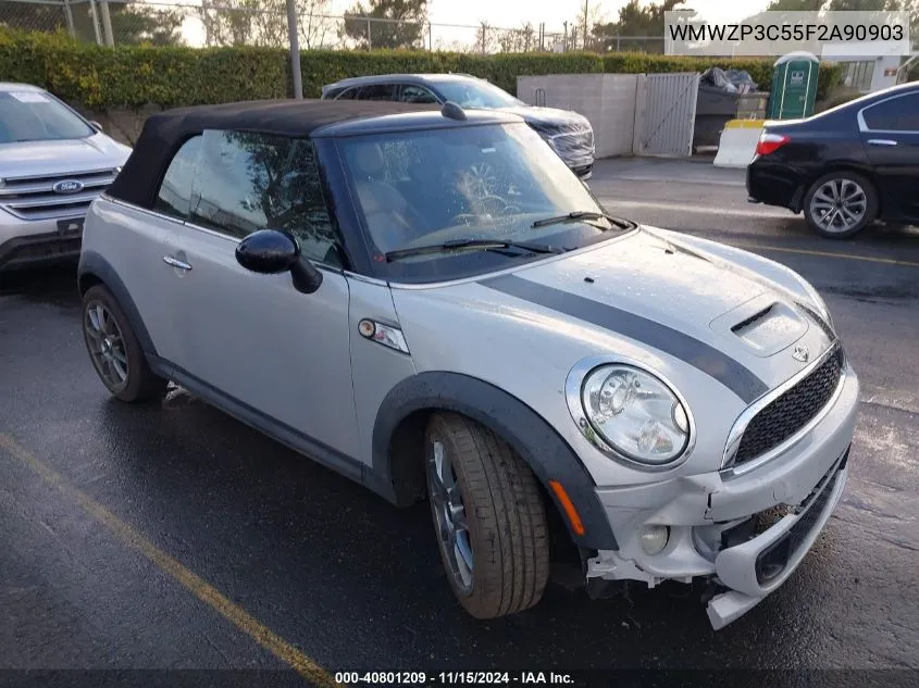 2015 Mini Convertible Cooper S VIN: WMWZP3C55F2A90903 Lot: 40801209