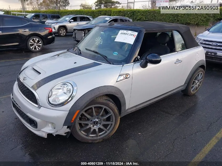 2015 Mini Convertible Cooper S VIN: WMWZP3C55F2A90903 Lot: 40801209