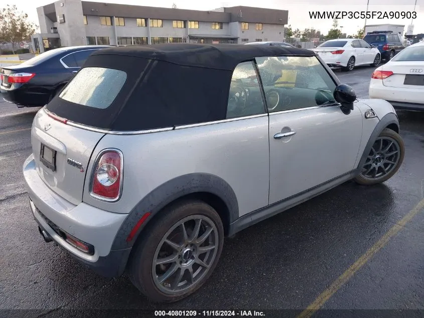 2015 Mini Convertible Cooper S VIN: WMWZP3C55F2A90903 Lot: 40801209