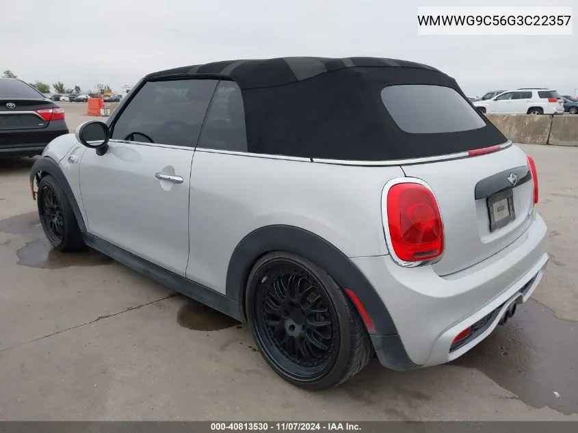 2016 Mini Convertible Cooper S VIN: WMWWG9C56G3C22357 Lot: 40813530