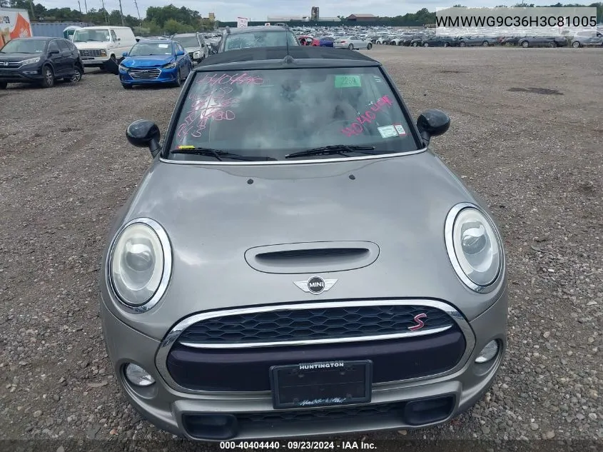 2017 Mini Convertible Cooper S VIN: WMWWG9C36H3C81005 Lot: 40404440