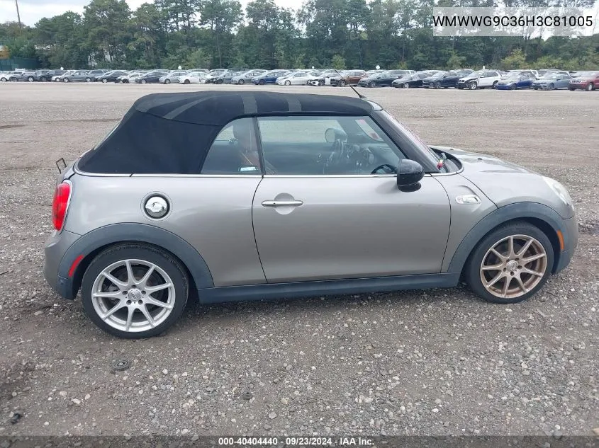 2017 Mini Convertible Cooper S VIN: WMWWG9C36H3C81005 Lot: 40404440