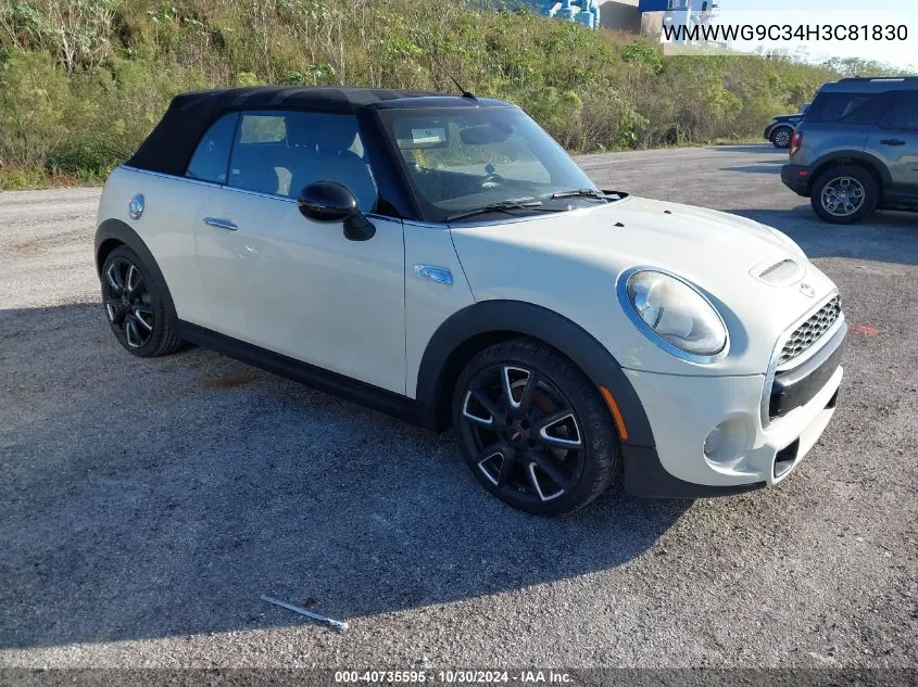 2017 Mini Convertible Cooper S VIN: WMWWG9C34H3C81830 Lot: 40735595