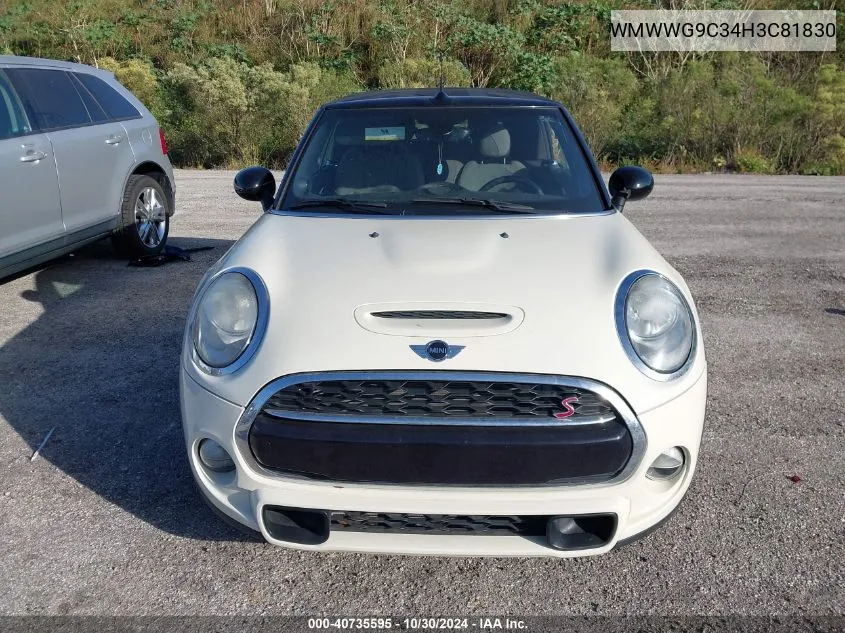 2017 Mini Convertible Cooper S VIN: WMWWG9C34H3C81830 Lot: 40735595