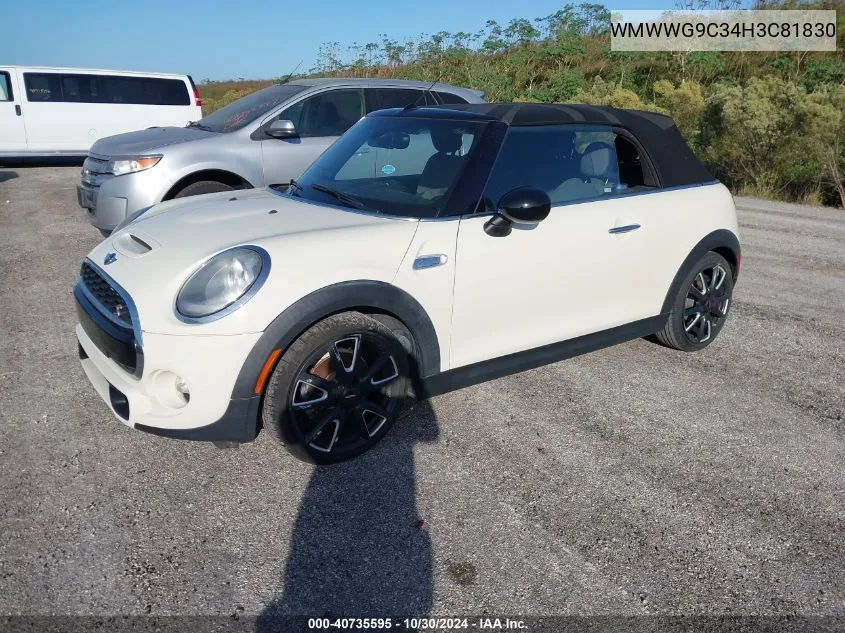 2017 Mini Convertible Cooper S VIN: WMWWG9C34H3C81830 Lot: 40735595