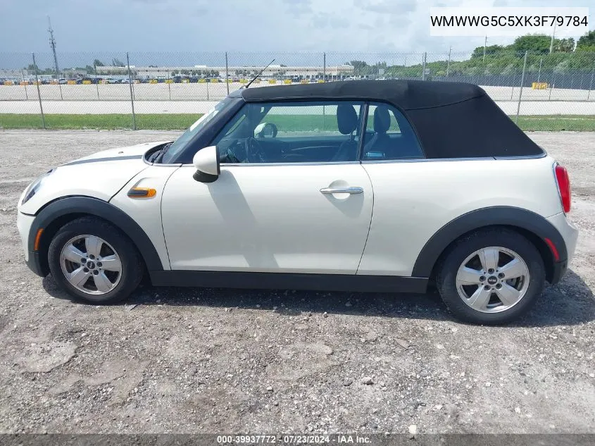 WMWWG5C5XK3F79784 2019 Mini Convertible Cooper