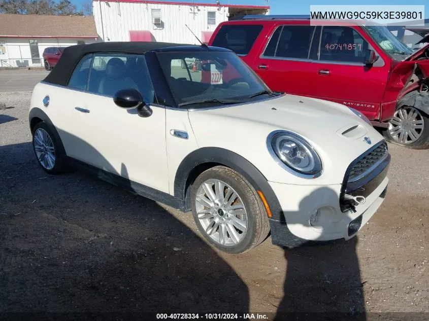 2019 Mini Convertible Cooper S VIN: WMWWG9C59K3E39801 Lot: 40728334