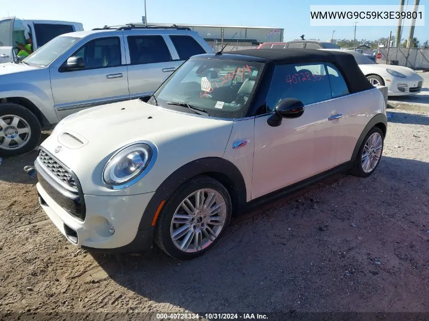 2019 Mini Convertible Cooper S VIN: WMWWG9C59K3E39801 Lot: 40728334