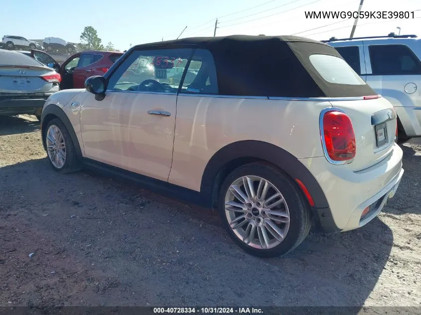 2019 Mini Convertible Cooper S VIN: WMWWG9C59K3E39801 Lot: 40728334