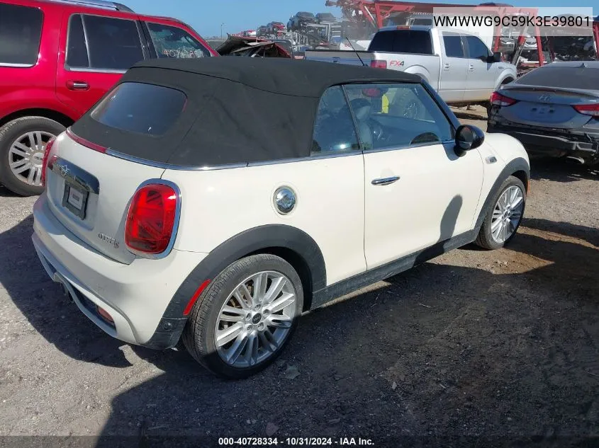 2019 Mini Convertible Cooper S VIN: WMWWG9C59K3E39801 Lot: 40728334