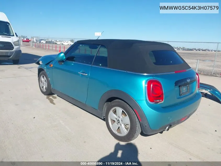 2019 Mini Convertible Cooper VIN: WMWWG5C54K3H07579 Lot: 40895890