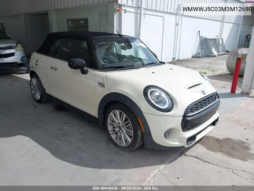 WMWWJ5C03M3M12690 2021 Mini Convertible Cooper S