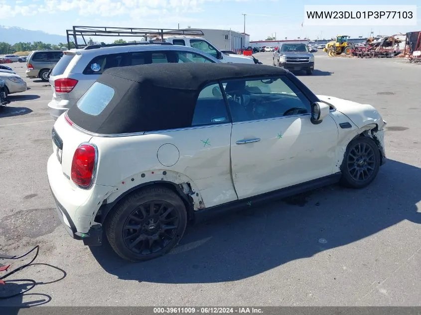 2023 Mini Convertible Cooper VIN: WMW23DL01P3P77103 Lot: 39611009