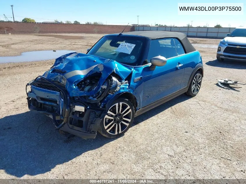 2023 Mini Convertible Cooper S VIN: WMW43DL00P3P75500 Lot: 40787241