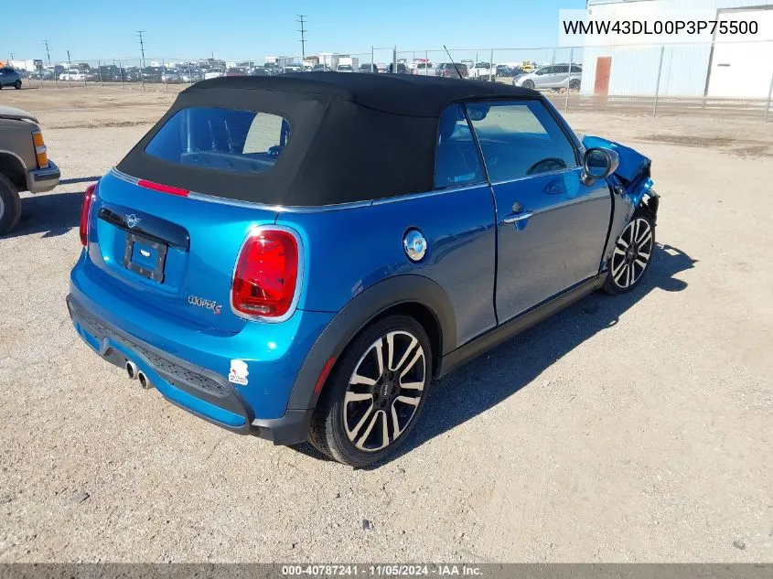 2023 Mini Convertible Cooper S VIN: WMW43DL00P3P75500 Lot: 40787241