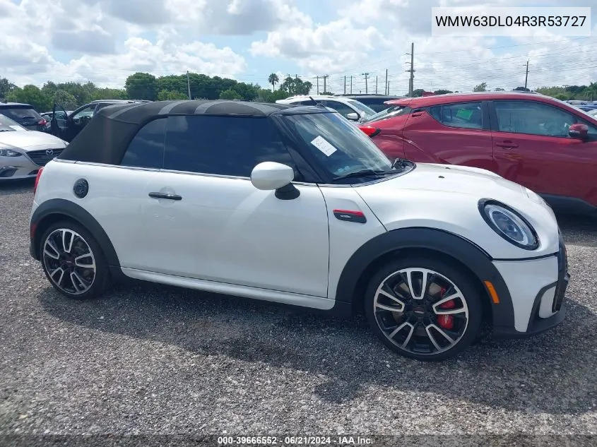 2024 Mini Convertible John Cooper Works VIN: WMW63DL04R3R53727 Lot: 39666552