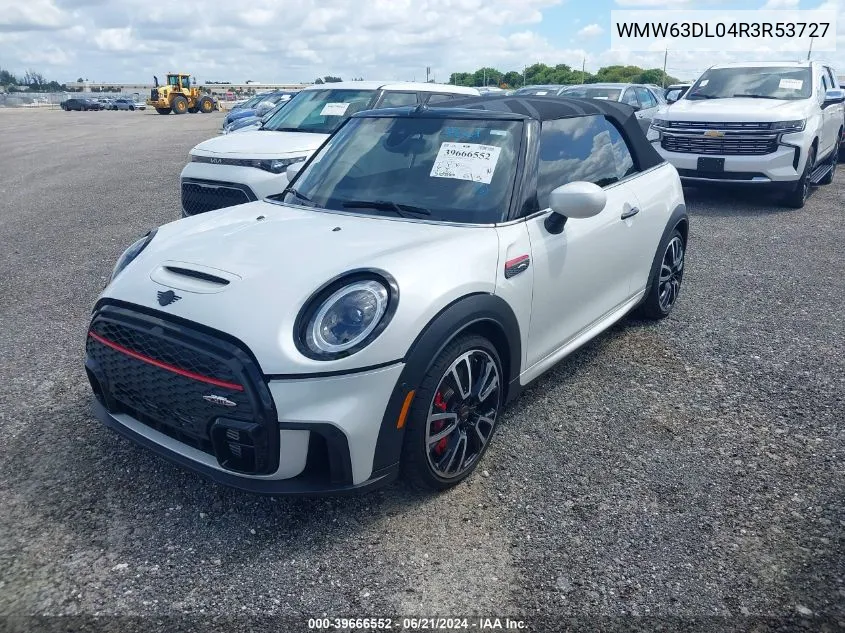 2024 Mini Convertible John Cooper Works VIN: WMW63DL04R3R53727 Lot: 39666552