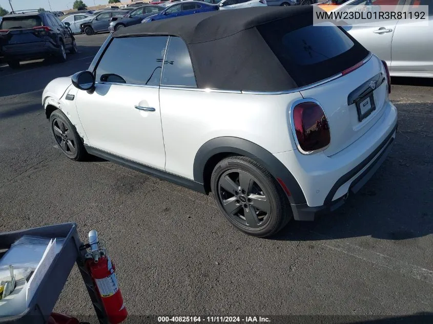 2024 Mini Convertible Cooper VIN: WMW23DL01R3R81192 Lot: 40825164