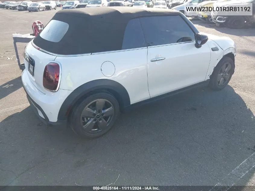 2024 Mini Convertible Cooper VIN: WMW23DL01R3R81192 Lot: 40825164