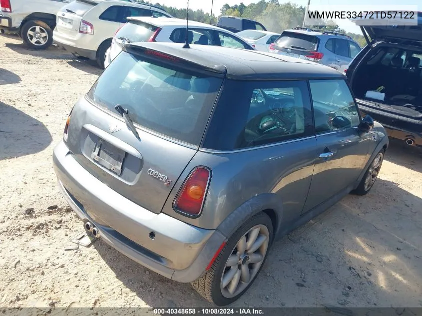 2002 Mini Cooper S S VIN: WMWRE33472TD57122 Lot: 40348658