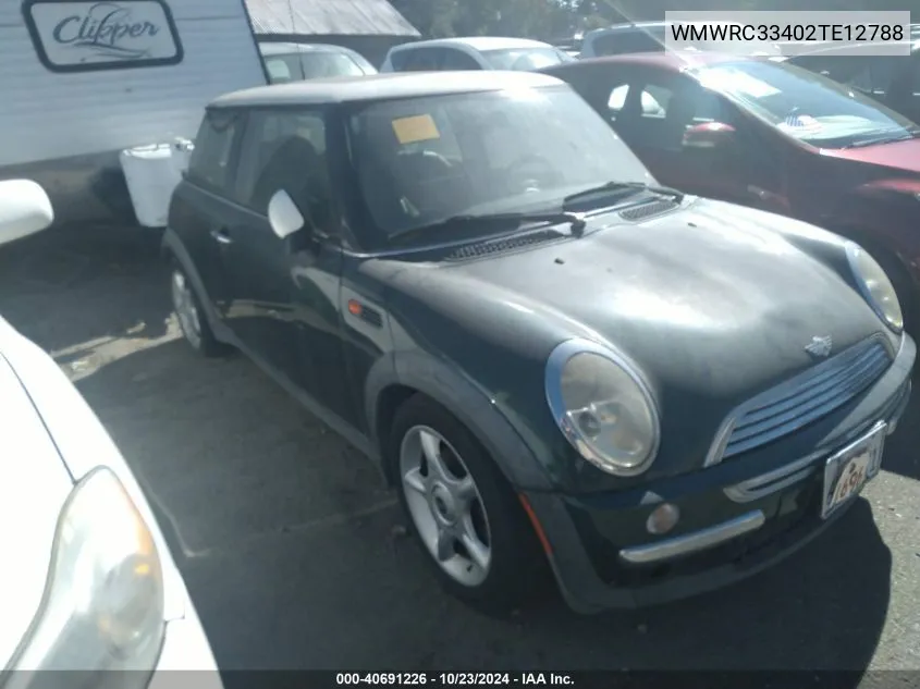 2002 Mini Cooper VIN: WMWRC33402TE12788 Lot: 40691226