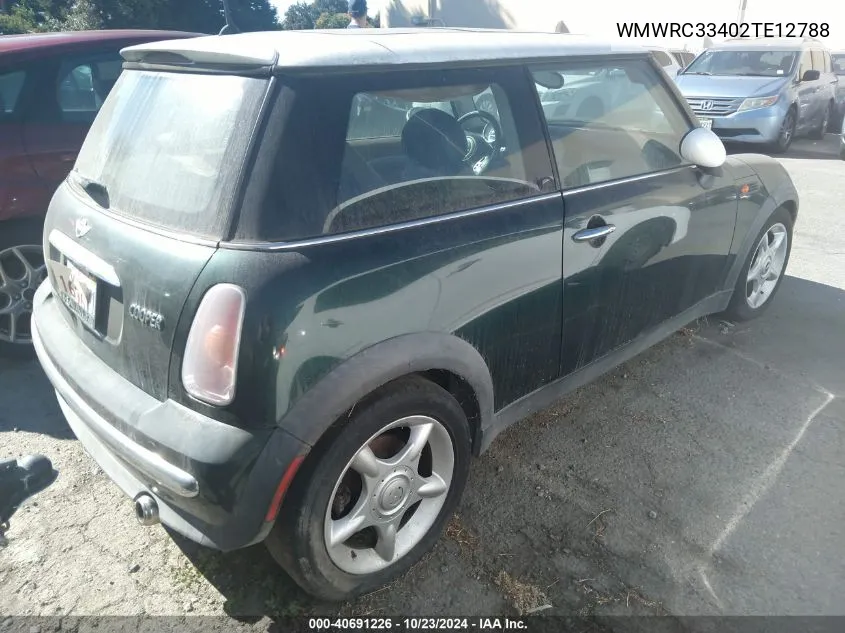 2002 Mini Cooper VIN: WMWRC33402TE12788 Lot: 40691226