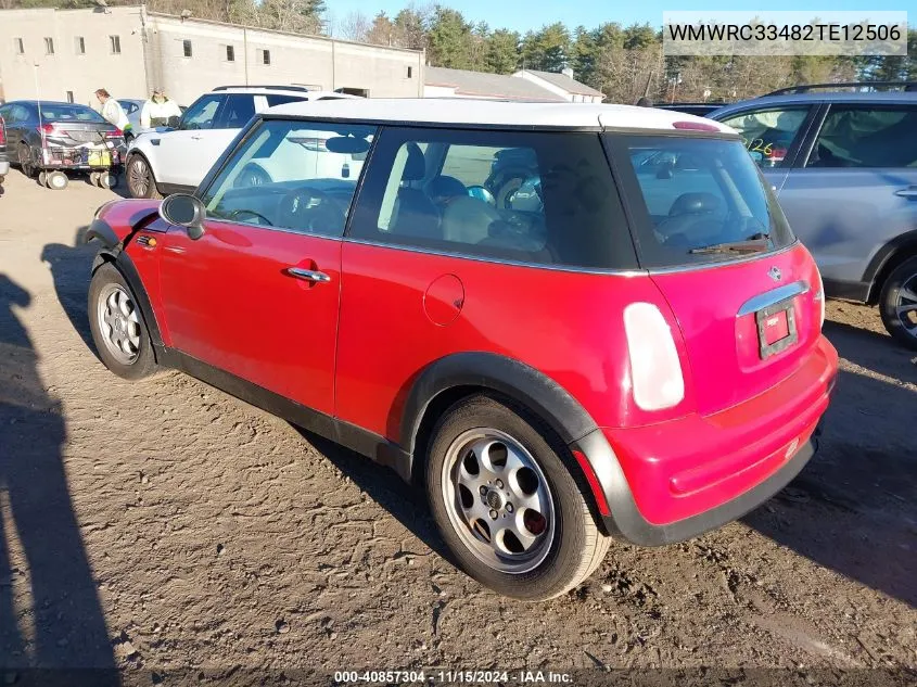 2002 Mini Cooper VIN: WMWRC33482TE12506 Lot: 40857304