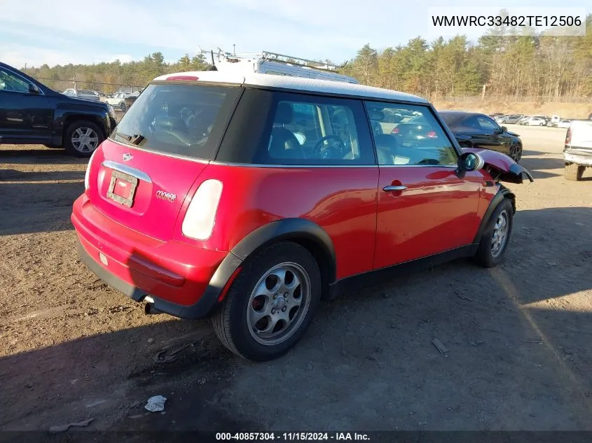 2002 Mini Cooper VIN: WMWRC33482TE12506 Lot: 40857304