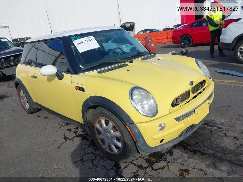 2003 Mini Cooper VIN: WMWRC33473TE17827 Lot: 40672601