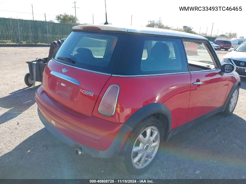 2003 Mini Cooper VIN: WMWRC33493TC46465 Lot: 40808725