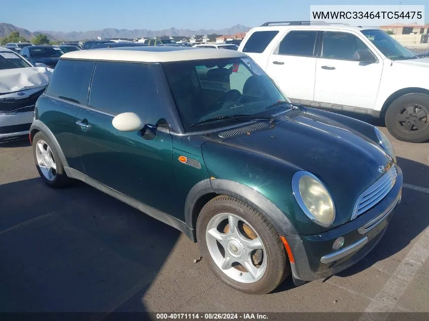 2004 Mini Cooper VIN: WMWRC33464TC54475 Lot: 40171114