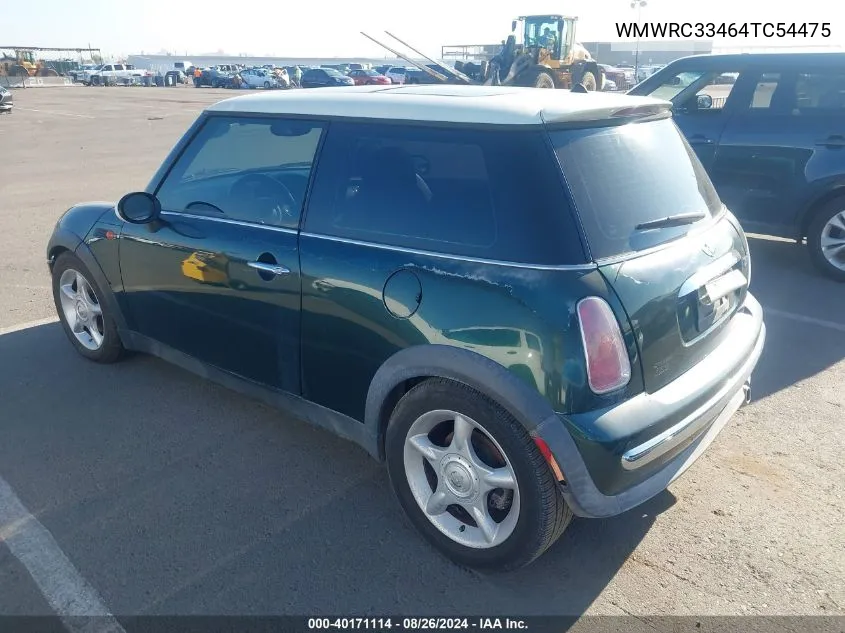 2004 Mini Cooper VIN: WMWRC33464TC54475 Lot: 40171114