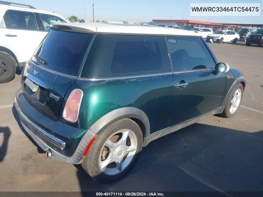 2004 Mini Cooper VIN: WMWRC33464TC54475 Lot: 40171114